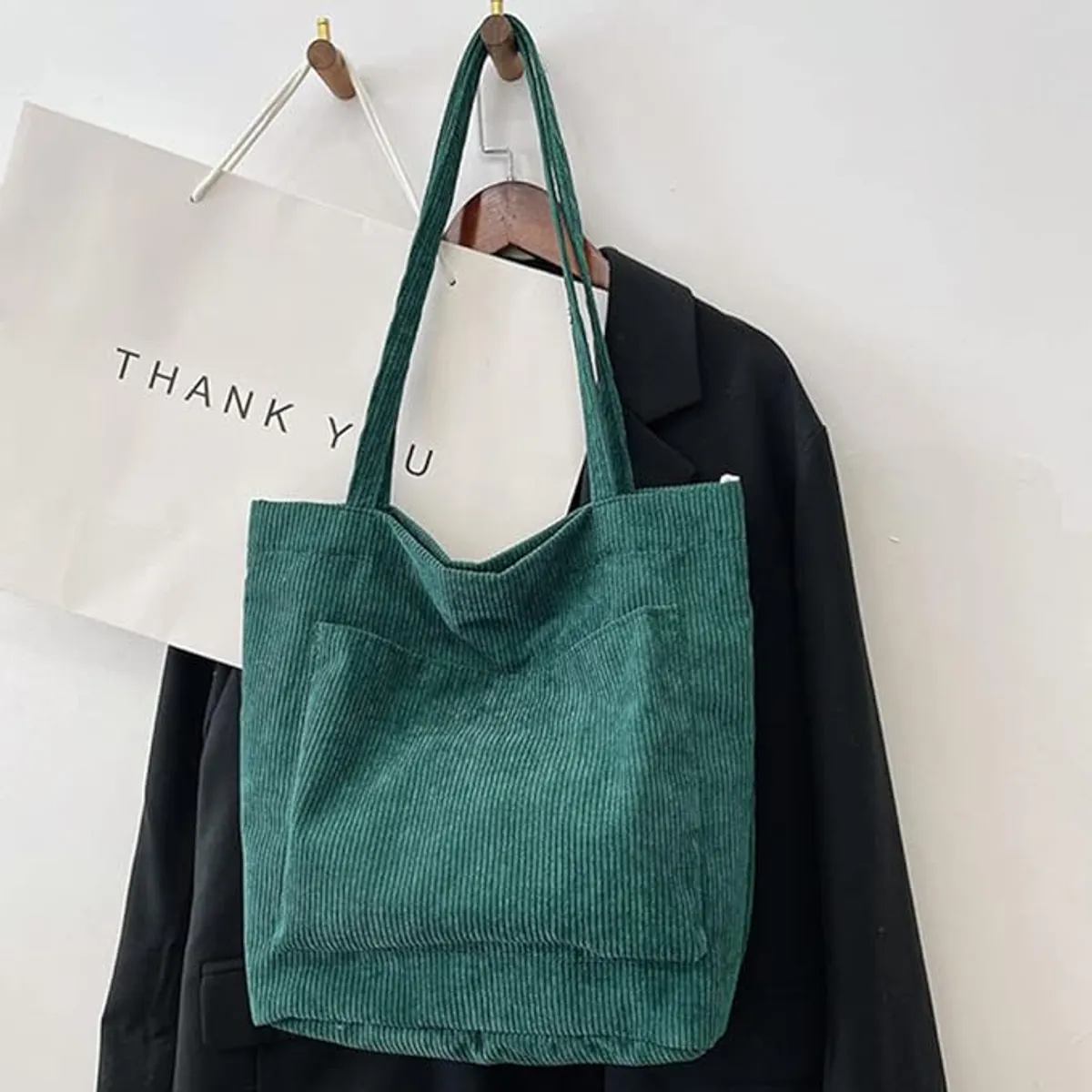 PUREPOWER - Bolsa De Mano De Pana De Gran Capacidad Con Un Solo Hombro