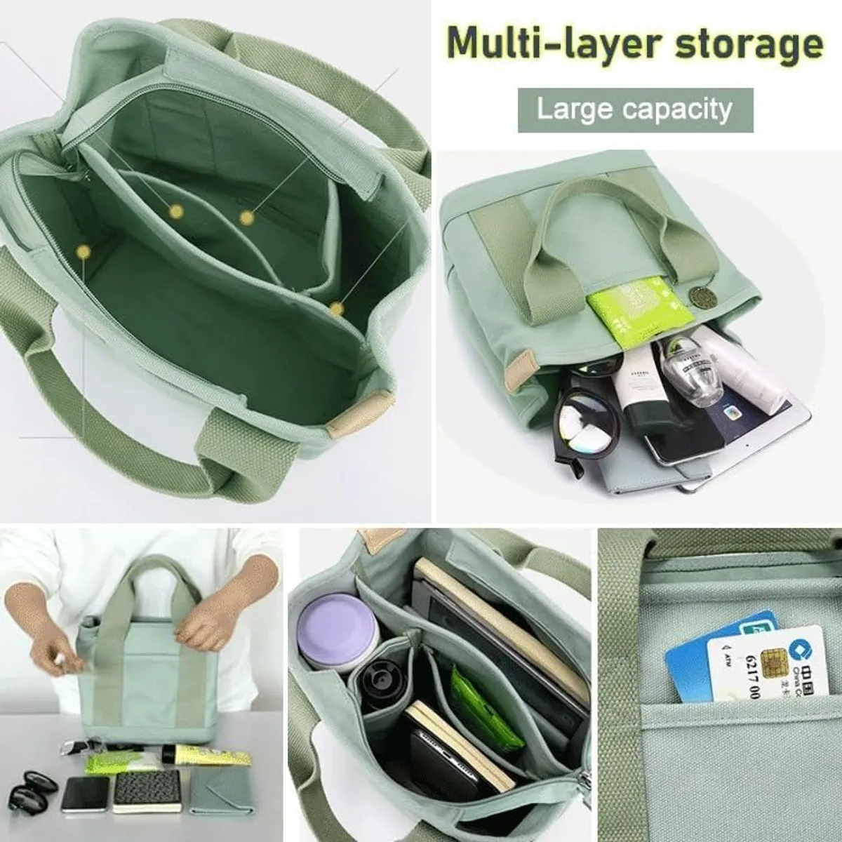 PUREPOWER - Bolso Hombro Diagonal Cruz Lona Engrosada Ocio Diario