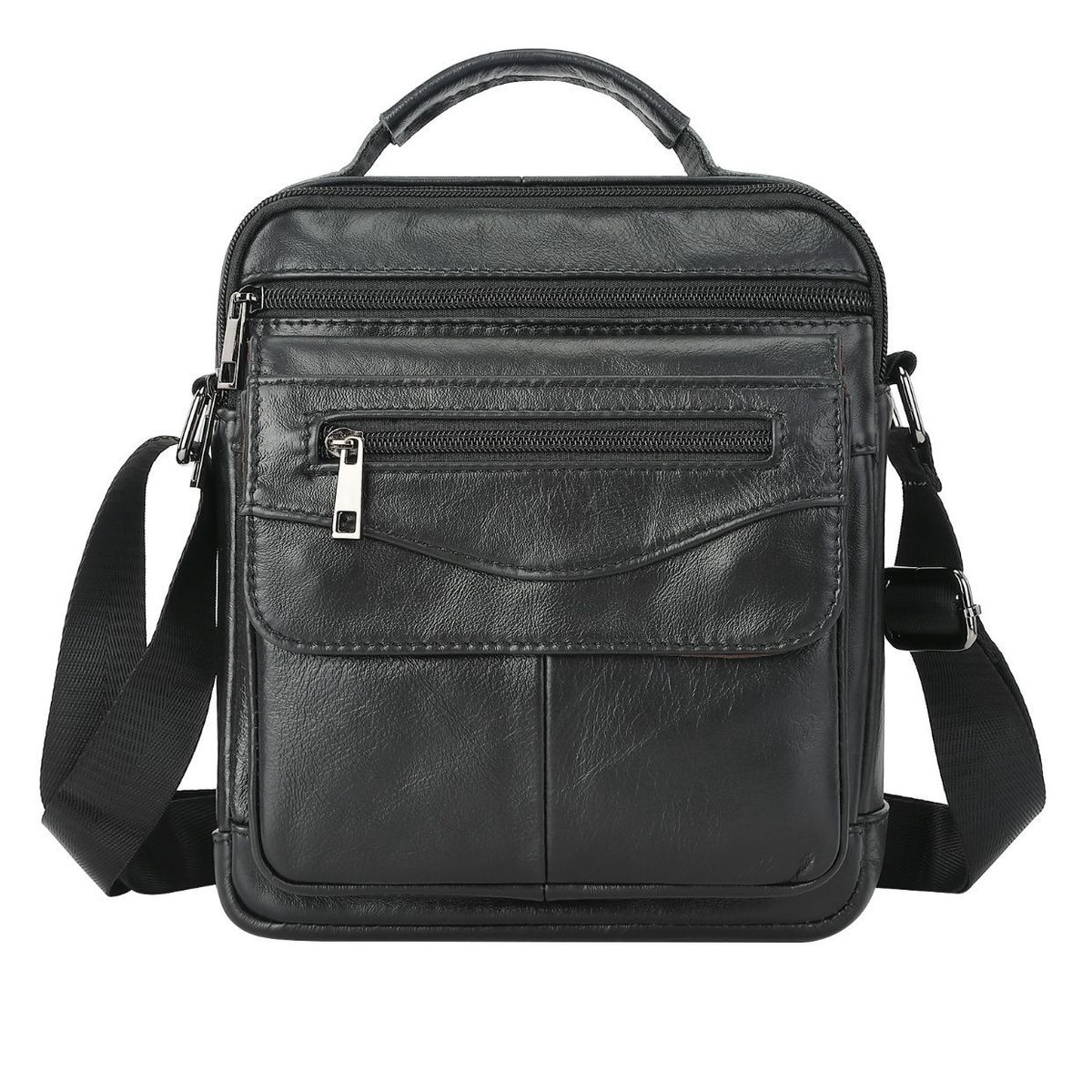 PUREPOWER - Bolso de hombro para hombre Bolso bandolera de cuero vintage
