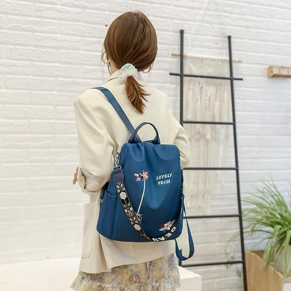 PUREPOWER - Mochila impermeable antirrobo oxford new chic urbanity Azul