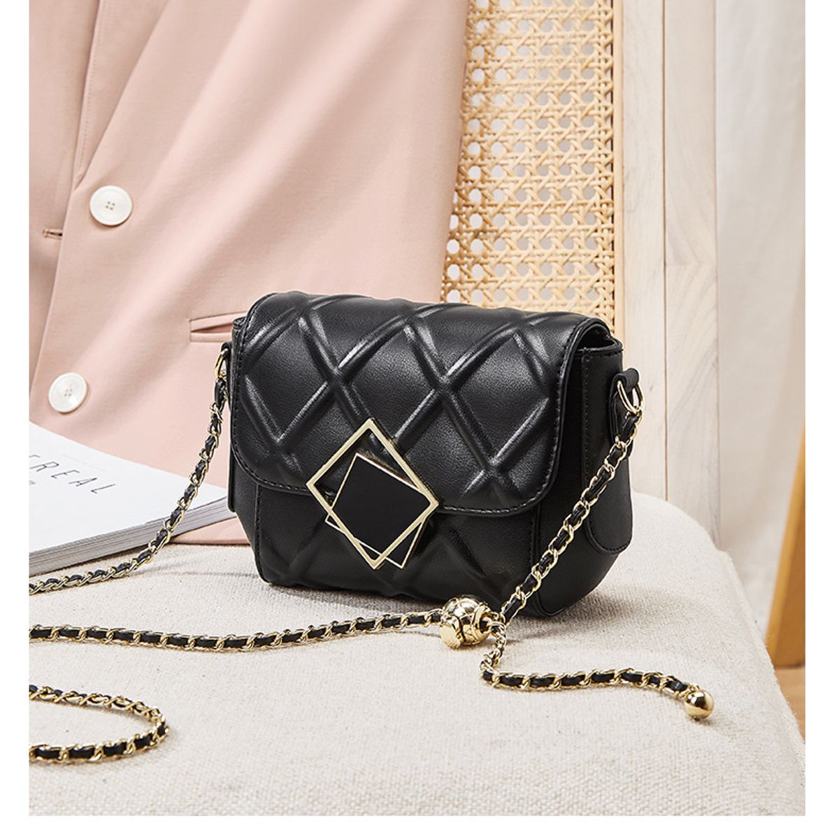 PUREPOWER - Bolso Bandolera De Un Hombro Con Cadena De Metal Para Mujer