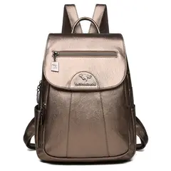 PUREPOWER - Mochilas De Cuero De Alta Calidad Para Mujer Vintage