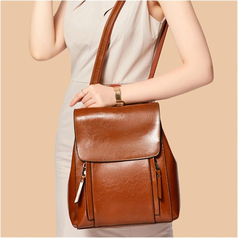 PUREPOWER - Mochilas De Piel Para Mujer Mochila Vintage