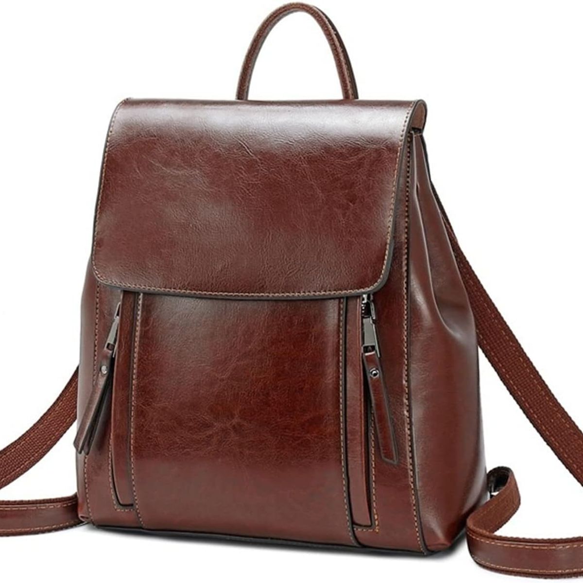 PUREPOWER - Mochilas De Piel Para Mujer Mochila Vintage