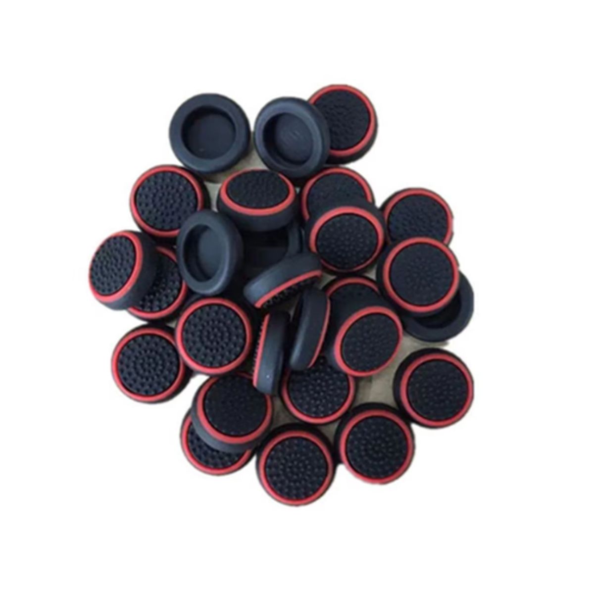 GENERICO - PACK DE 4 GOMAS -  PROTECTOR ANALOGOS PS4/PS5/XBOX ROJO