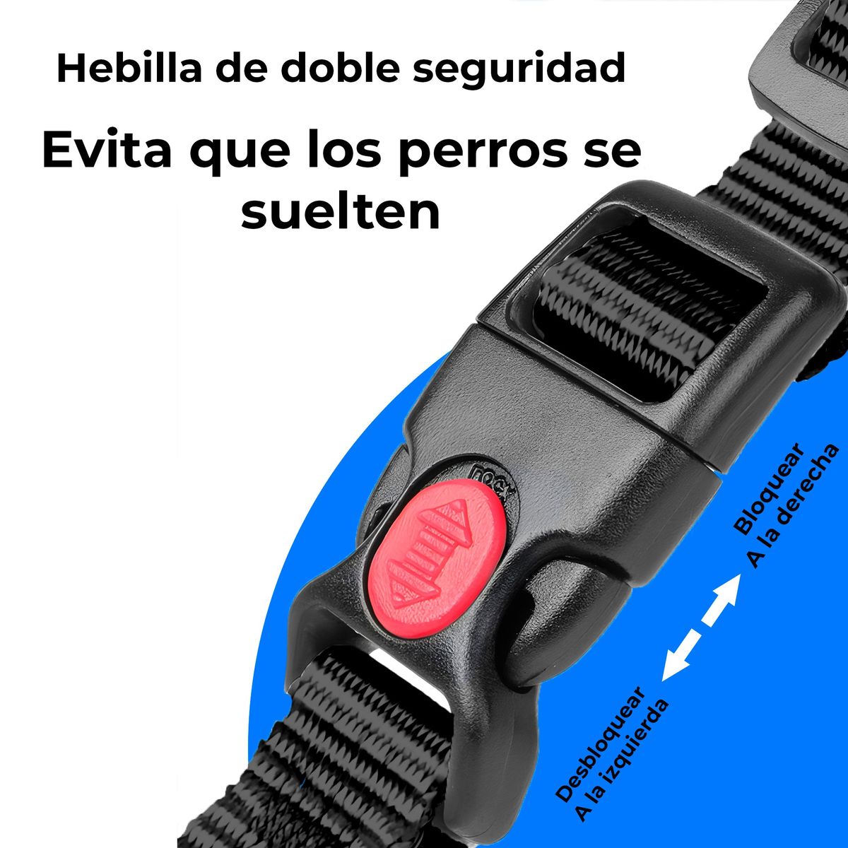 GENERICO - Arnés Anti-tirones Negro Perros Medianos Tracción Talla M