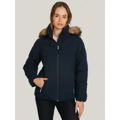TOMMY HILFIGER - Parka Acolchada Con Gorro Teddy Azul