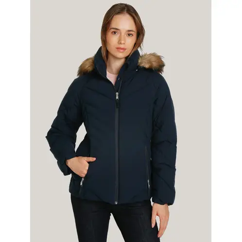 TOMMY HILFIGER - Parka Acolchada Con Gorro Teddy Azul