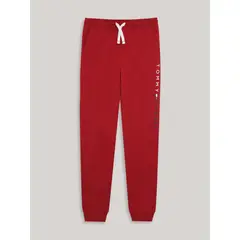 TOMMY HILFIGER - Jogger De Niño Solid Con Logo Estampado Rojo