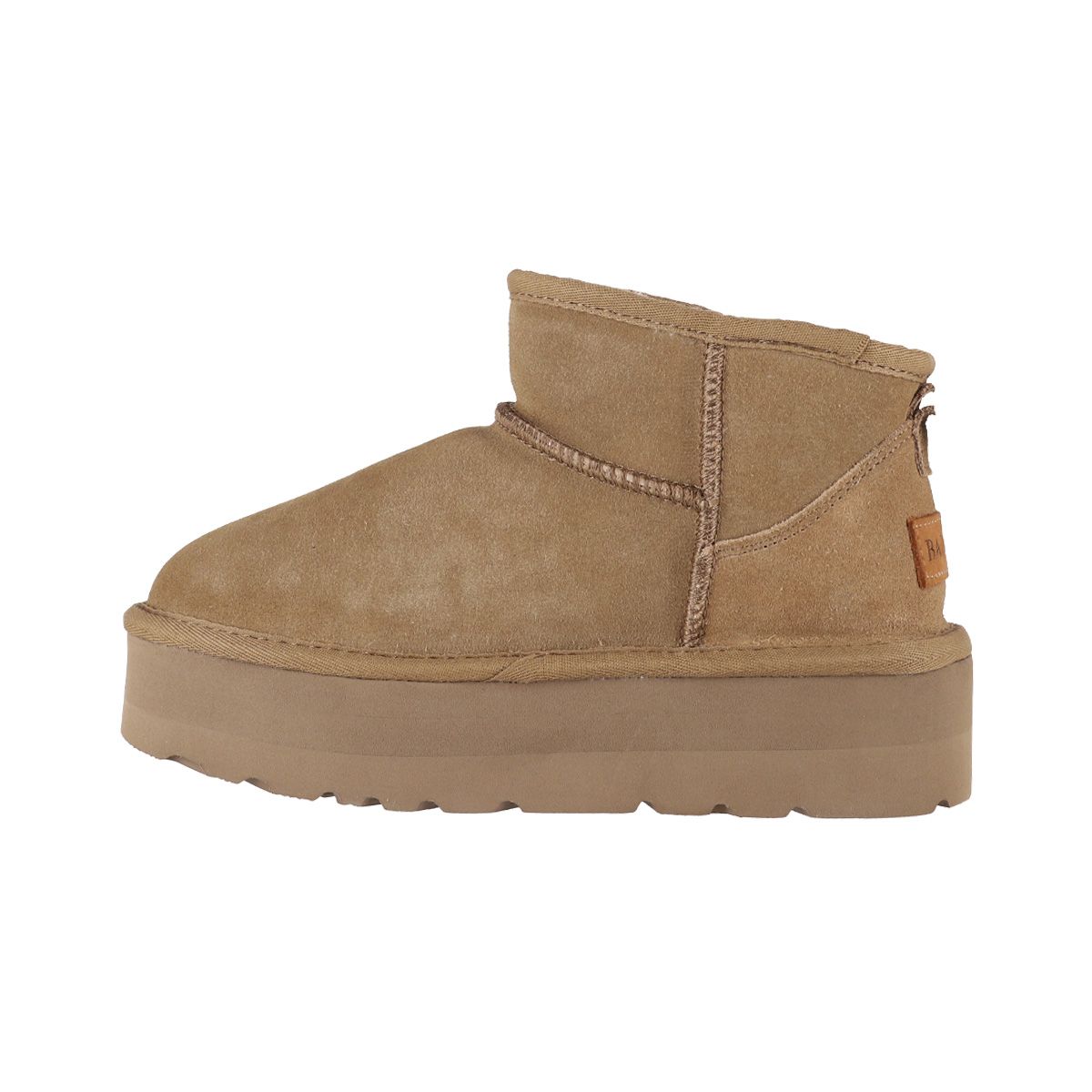 BAMERS - Botas Mujer Bamers Blast Mini Plataforma Cuero Taupe