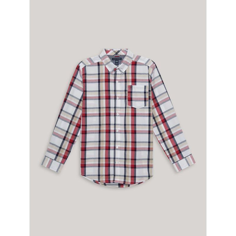 TOMMY HILFIGER - Camisa De Niño Con Estampado De Cuadros Multicolor Tommy Hilfiger