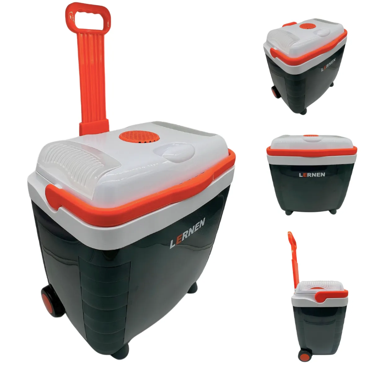 LERNEN - Cooler Pro Portátil con Ruedas 28 Lt 12v Para Autos O Enchufe Ac / Dc