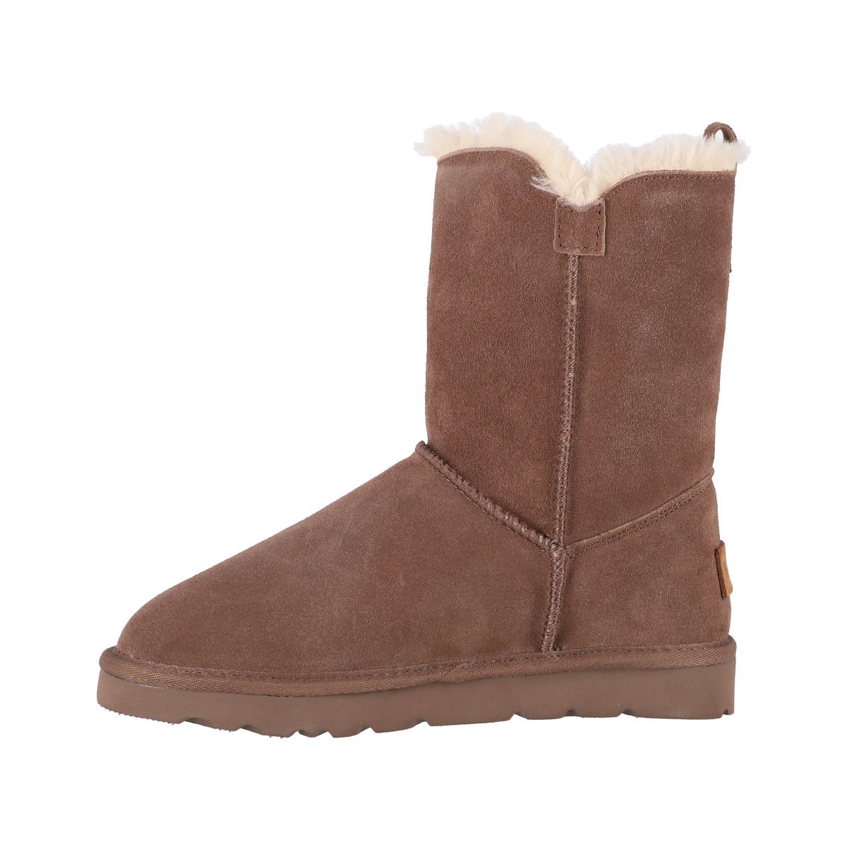 BAMERS - Botas Mujer Bamers Blast Button Cuero Marrón