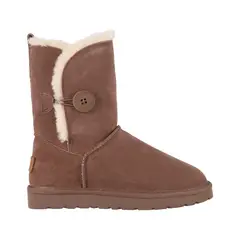 BAMERS - Botas Mujer Blast Button Cuero Marrón