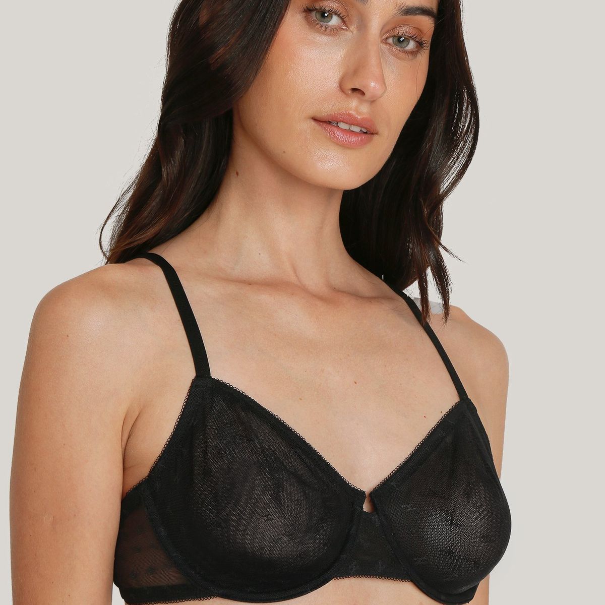 TOMMY HILFIGER - Balconette Con Encaje Negro Tommy Hilfiger