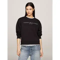 TOMMY HILFIGER - Polerón Modern Con Logo Negro
