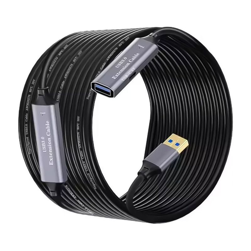 GENERICO - Cable Extensión Activo 15M USB C 30 con Chip Macho - Hembra 5gbps
