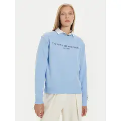 TOMMY HILFIGER - Polerón Modern Con Logo Celeste