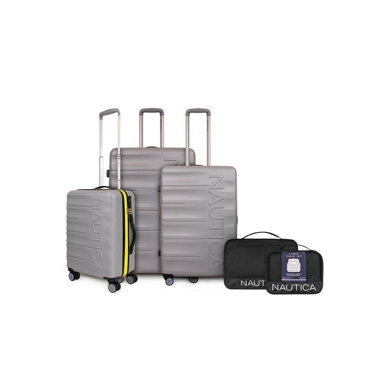 NAUTICA - Set 3 Maletas Ibiza S+M+L gris + Organizador Nautica