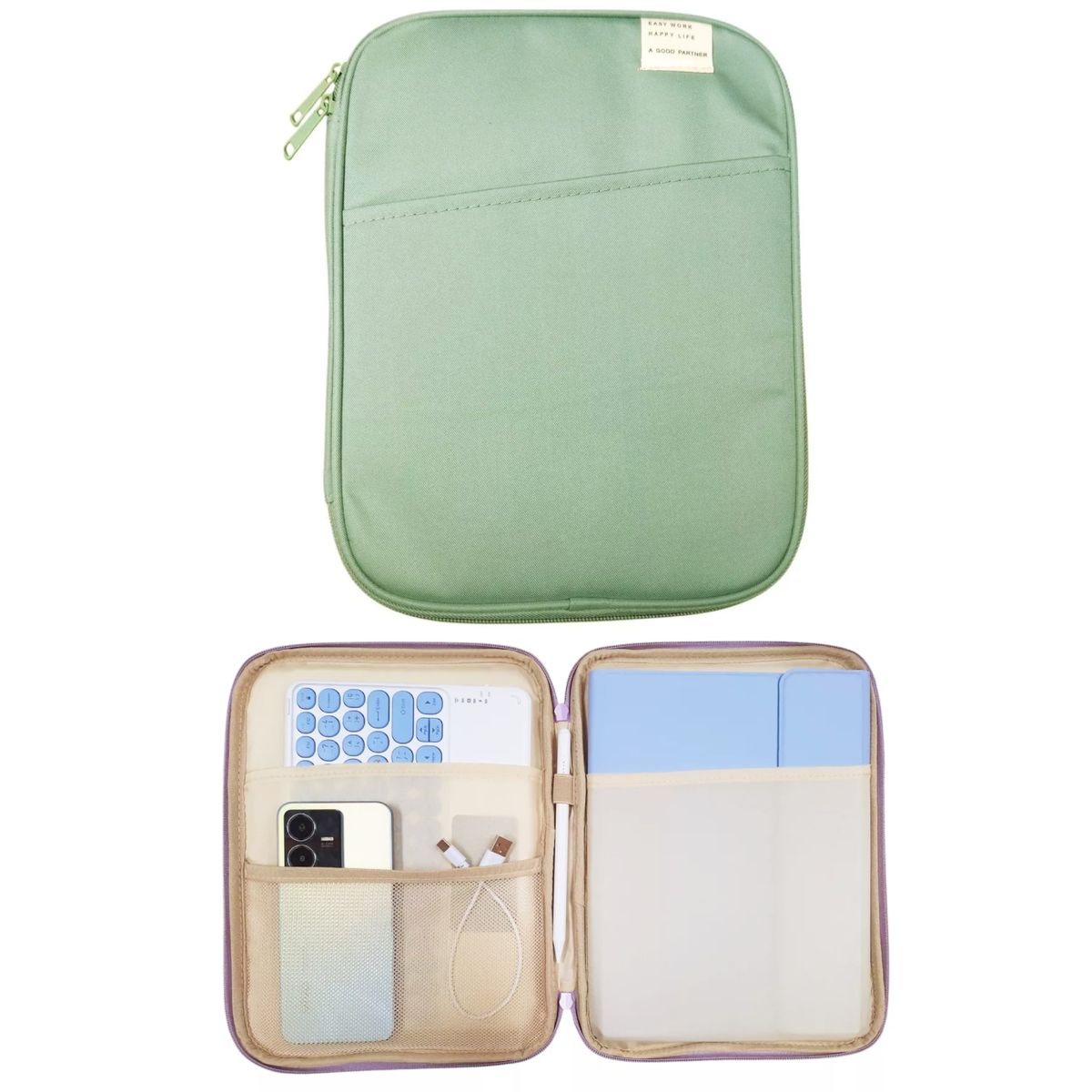 GENERICO - Funda para iPad/tablet 11 pulgadas Color Verde Claro