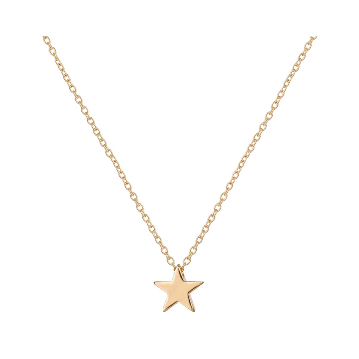 GENERICO - Collar con Colgante de Acero Estrella Dorado