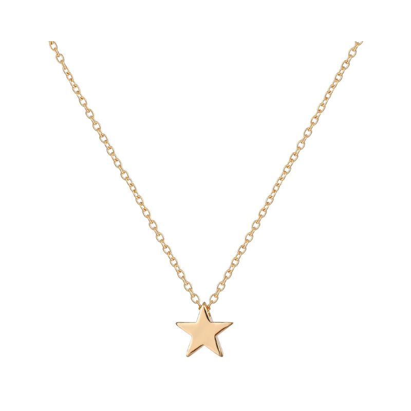 GENERICO - Collar con Colgante de Acero Estrella Dorado