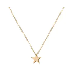 GENERICO - Collar con Colgante de Acero Estrella Dorado
