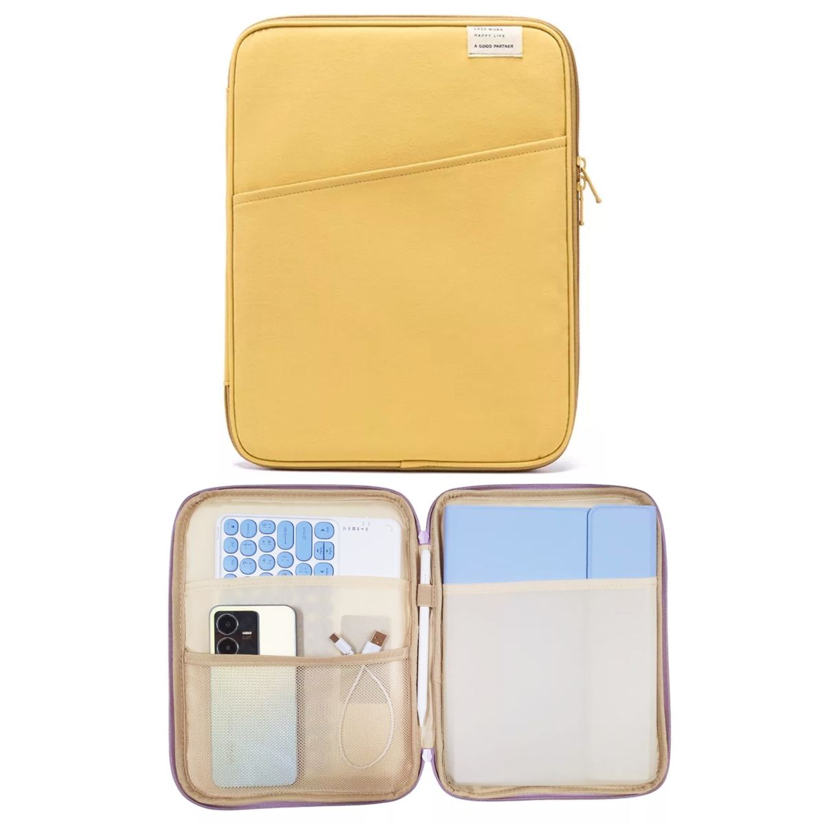 GENERICO - Funda para iPad/tablet 11 pulgadas Color Amarillo