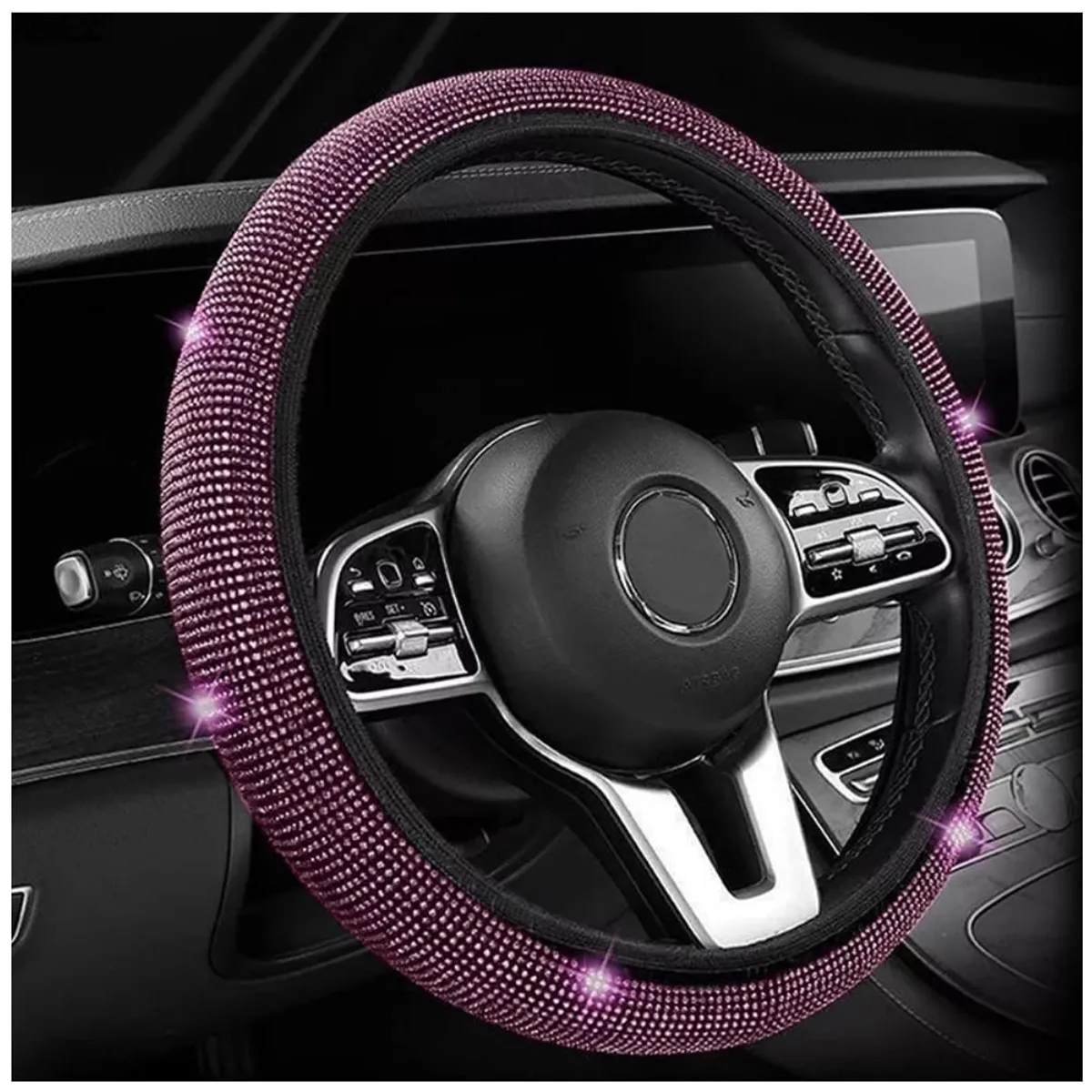 GENERICO - Funda Cubre Volantes Acsesorios Para Auto Diamante Redondo