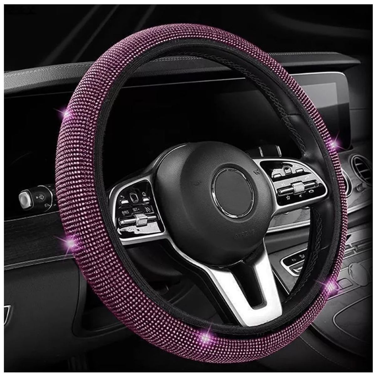 GENERICO - Funda Cubre Volantes Acsesorios Para Auto Diamante Redondo