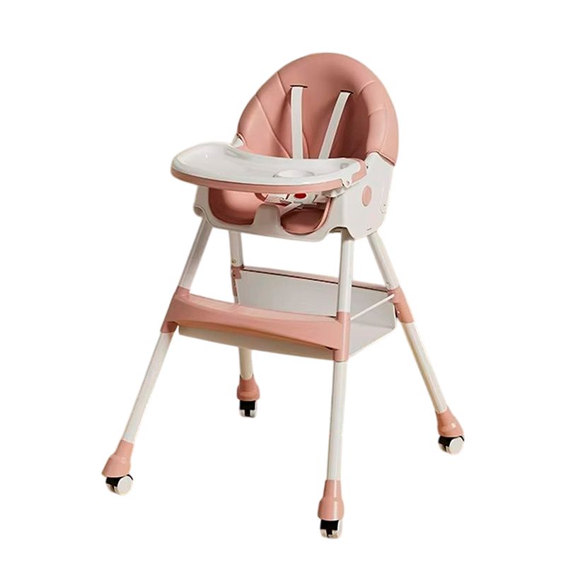 ALPHA - Silla Comer Bebe Doble Altura Safe Baby Rosada