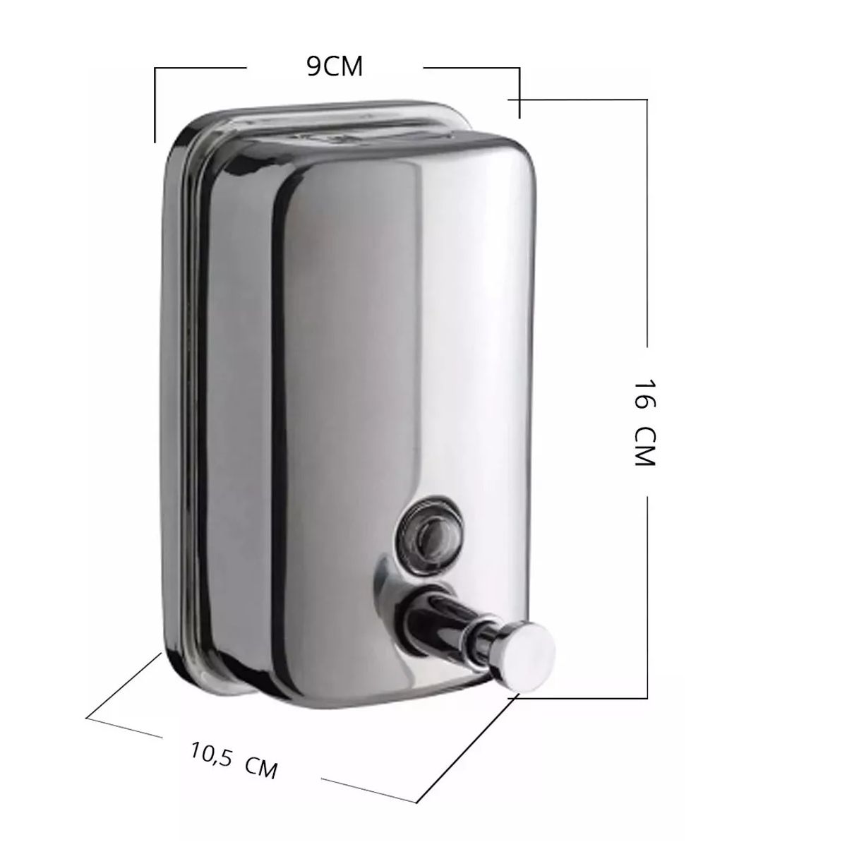 TAUMM - Dispensador Jabon Acero Inoxidable 500 Ml Taumm Plateado