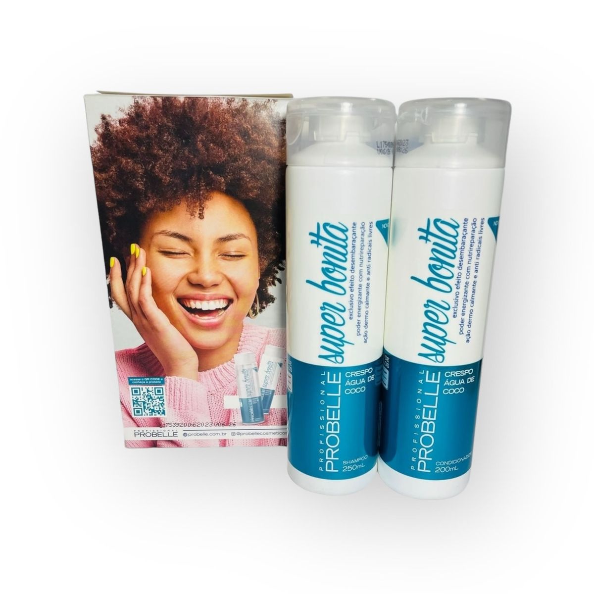PROBELLE - KIT SHAMPOO Y ACONDICIONADOR 450ML RIZADO AGUA DE COCO PROBELLE
