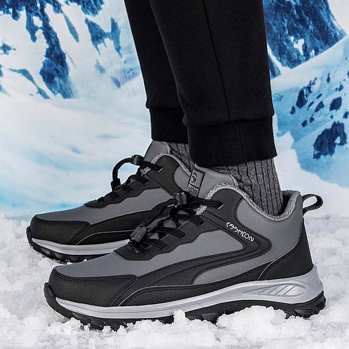 SHANDIAN - Bota temica chiporro hombre Negro