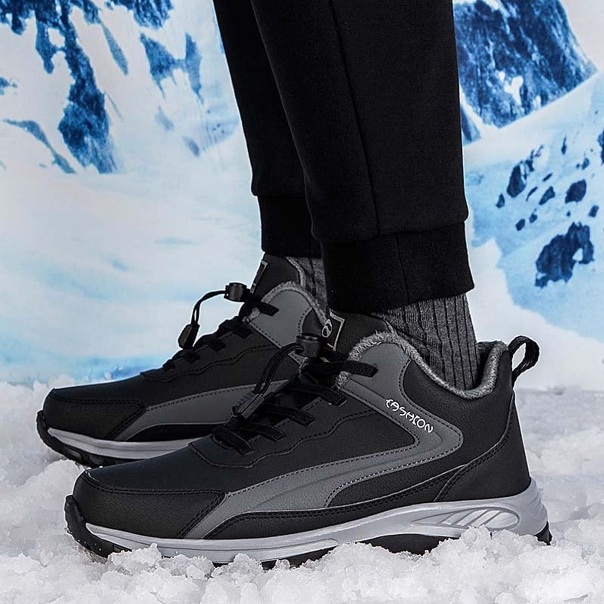 SHANDIAN - Bota temica chiporro hombre Negro