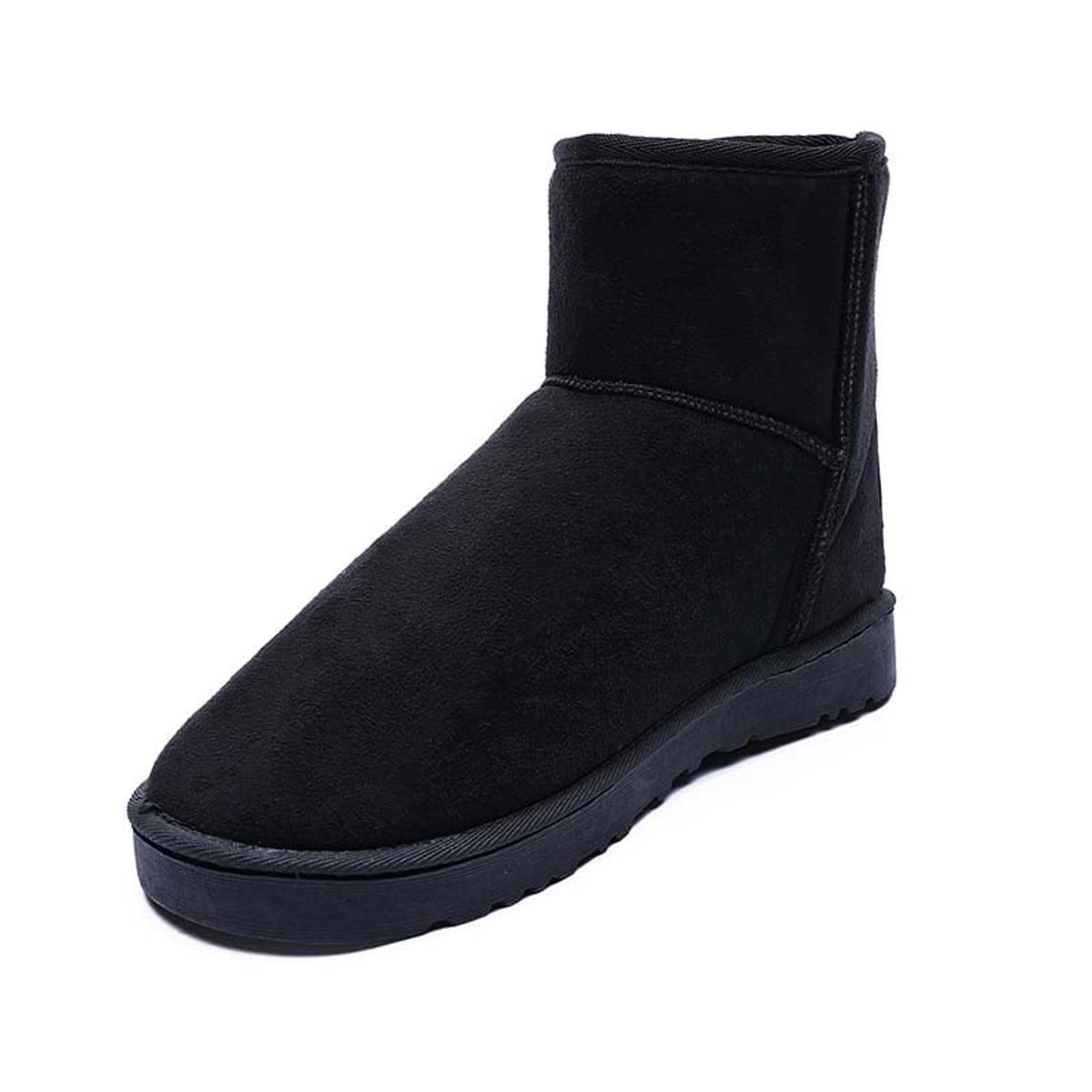 SHANDIAN - Botas mujer con chiporro Invierno Negro