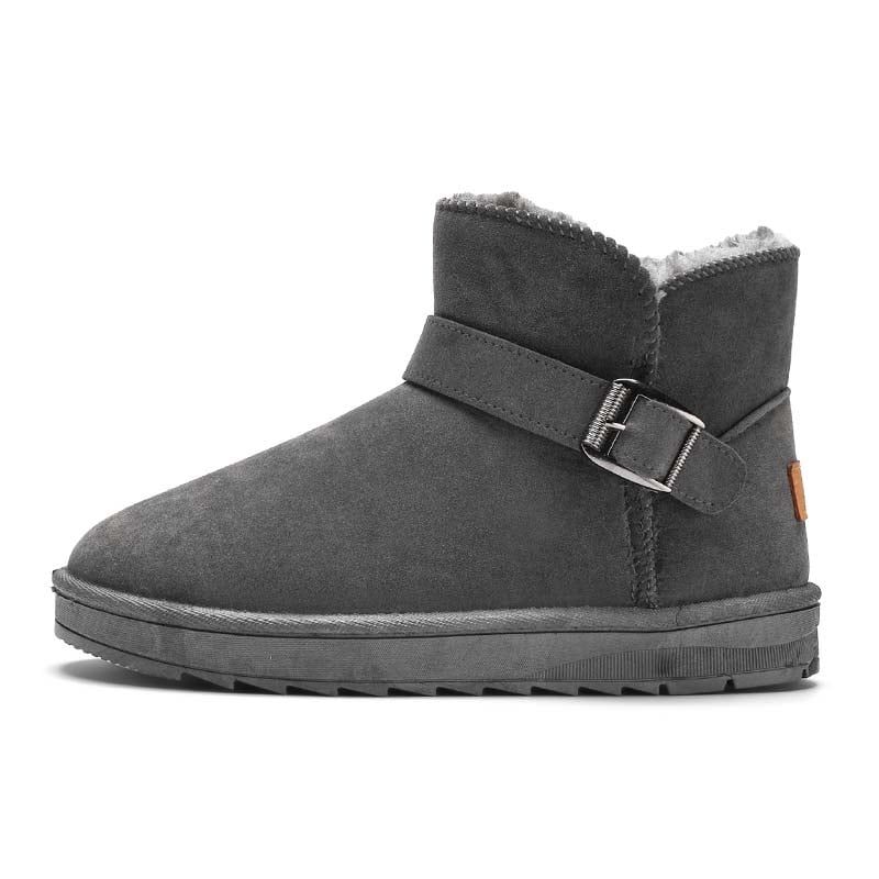 SHANDIAN - Botas mujer con chiporro Invierno Negro