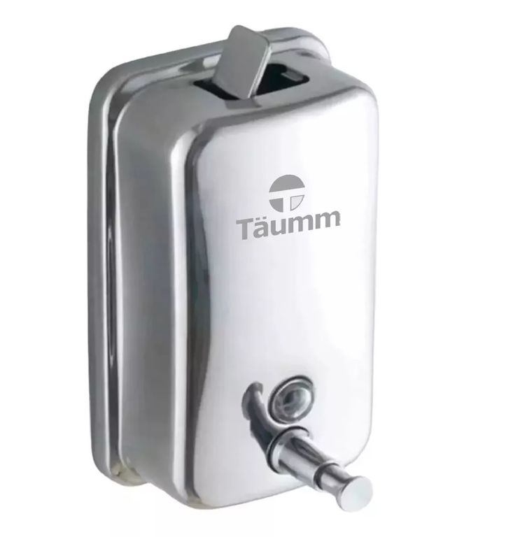 Dispensador Jabon Muro Acero Inoxidable 800 Ml Cromado Taumm