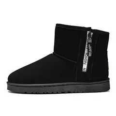 SHANDIAN - Botas mujer con chiporro Invierno Negro