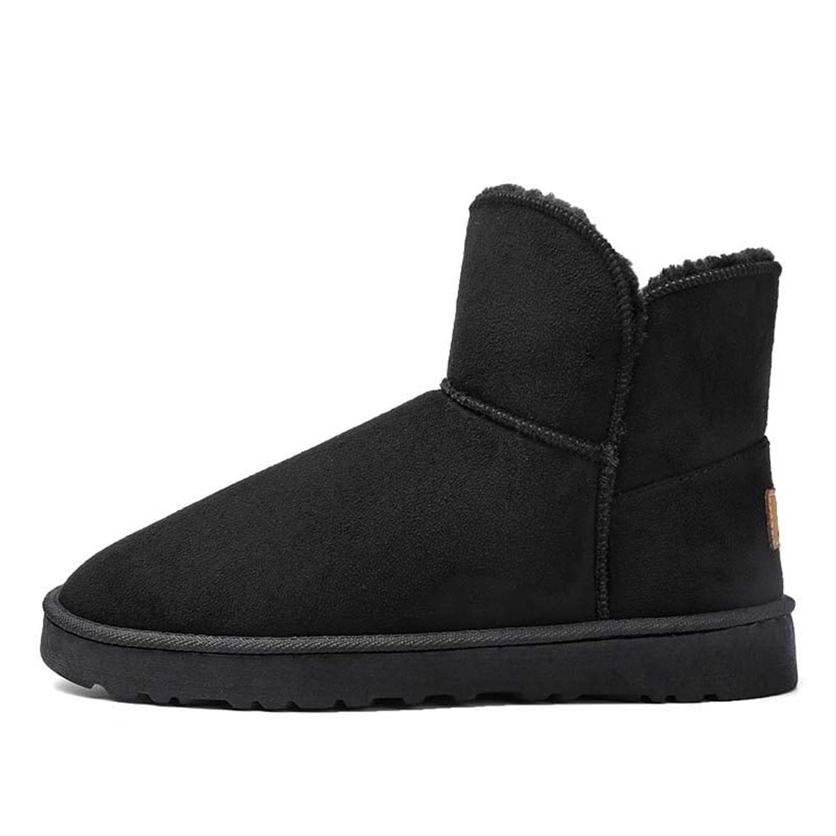 SHANDIAN - Botas mujer con chiporro Invierno Negro