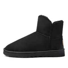 SHANDIAN - Botas mujer con chiporro Invierno Negro