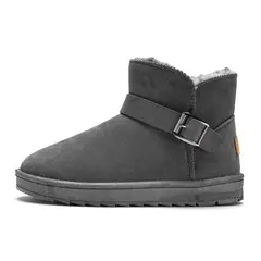 SHANDIAN - Botas mujer con chiporro Invierno Negro