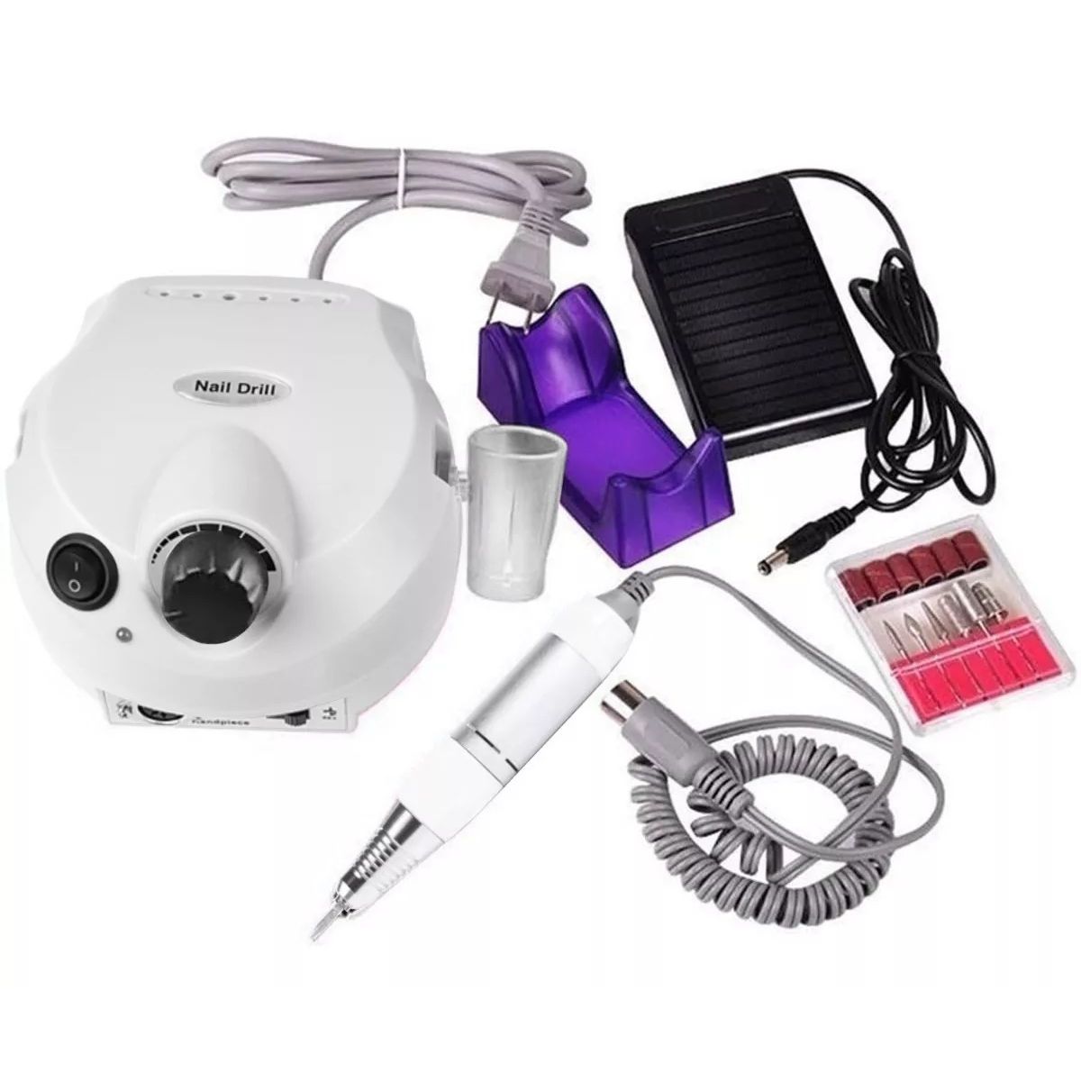 PUREPOWER - Pulidor Esmeril De Uñas Profesional 35000 Rpm-Blanco.-