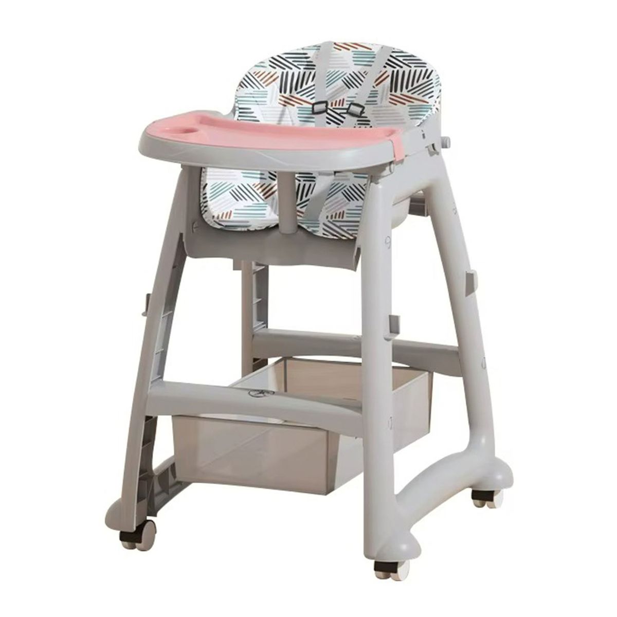 ALPHA - Silla Comer Bebe Stylish Baby Rosada