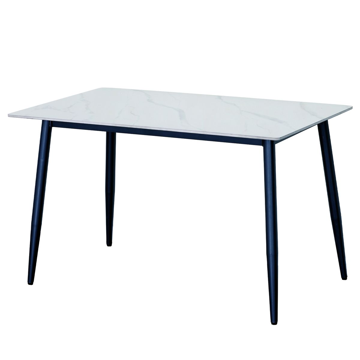 NOVAHUS - Mesa Comedor Estilo Marmol Blanco 73x121x72 cm