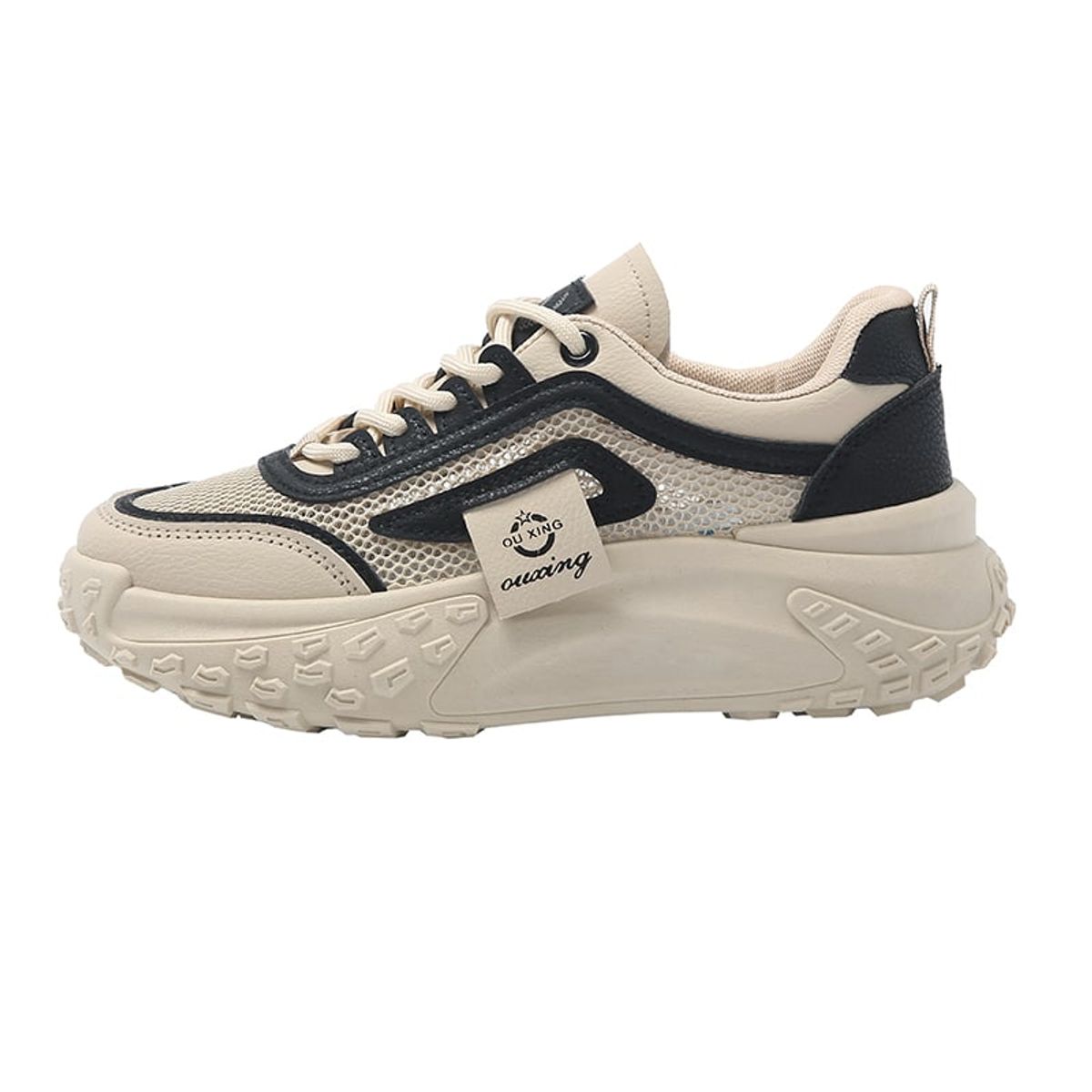 SHANDIAN - Zapatillas Plataforma Mujer Negro