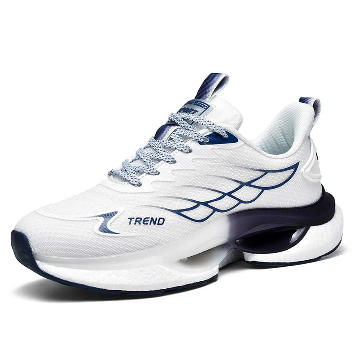 SHANDIAN - Zapatillas Running Hombre Blanco