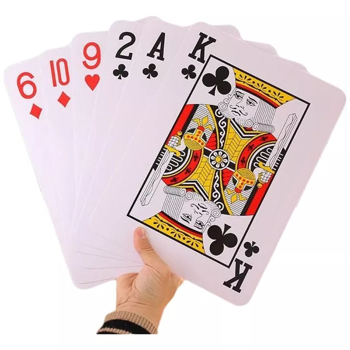 GENERICO - Mazo De Naipe Ingles Tamaño Jumbo De 10x16cms Carta Gigante