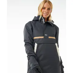 RIP CURL - Parka Snow Anti Series Anorak 10K 10K Negro Mujer - Negro
