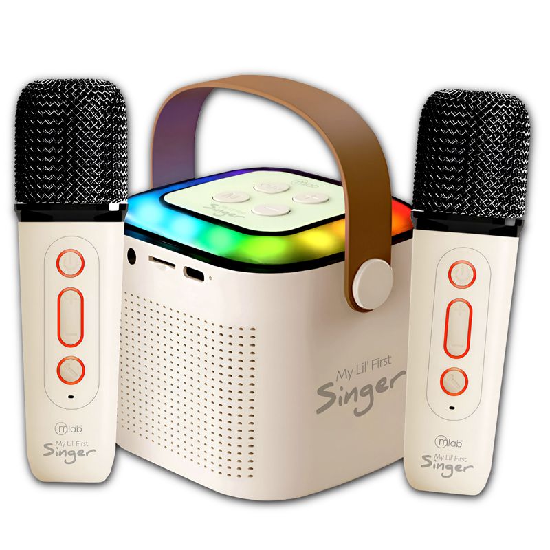 MLAB - Karaoke RGB para niños con Micrófonos Inalámbricos y Efectos